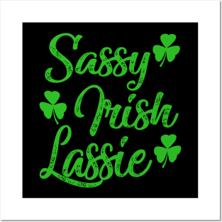 st patricks day sassy irish lassie Posters and Art